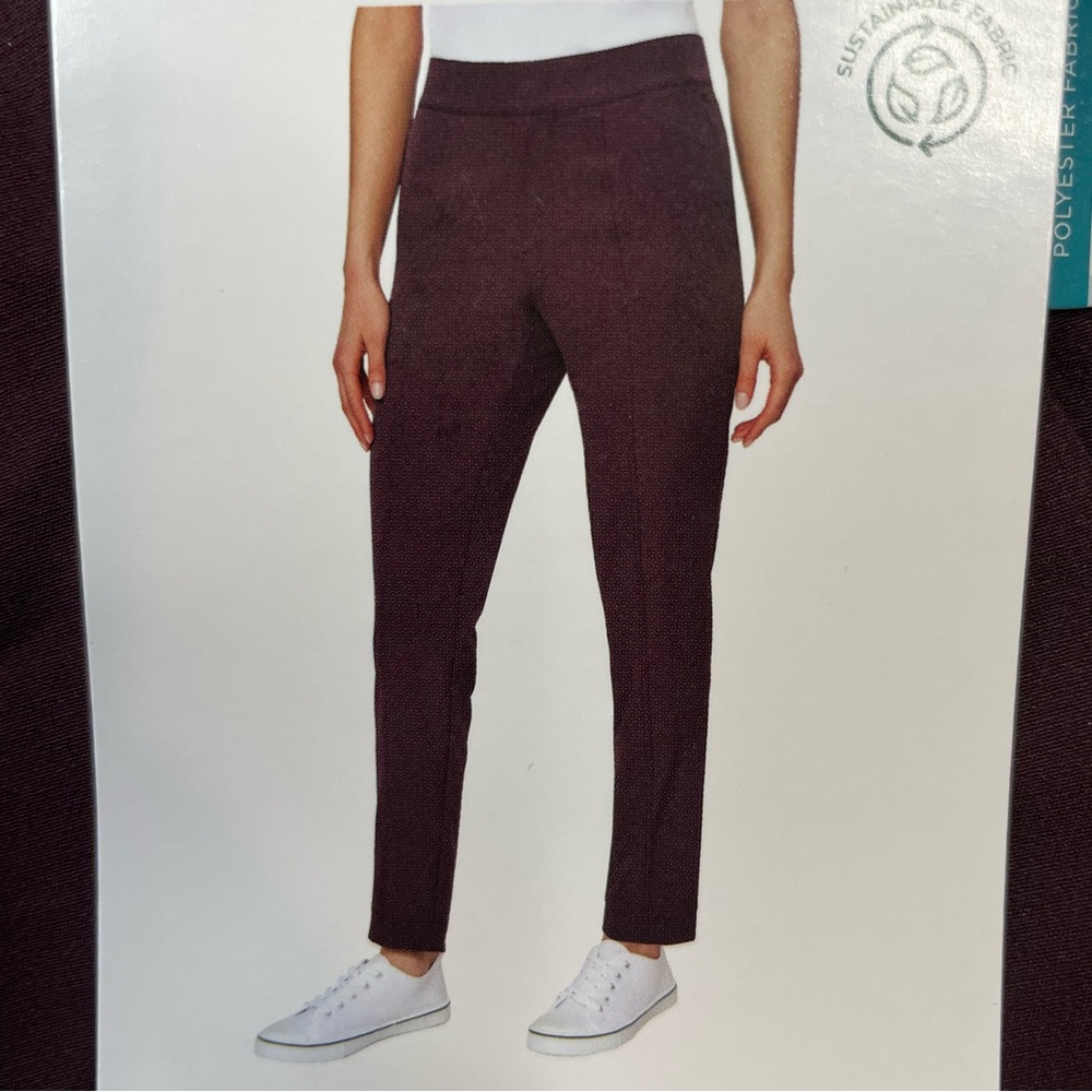 NEW Mondetta Lined Tailored Pants in Burgundy Women Sz 10